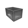Lar Plastics Box Tote, 15-1/2" X 23-2/5" X 3-7/10"H, Recyclable, Sustainable Plastic, Black BOX RL-KLT 6435